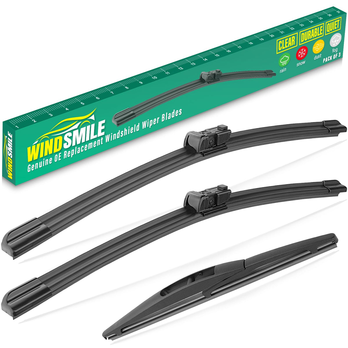 WINDSMILE front blade packaging showing model fit and easy replacement benefit