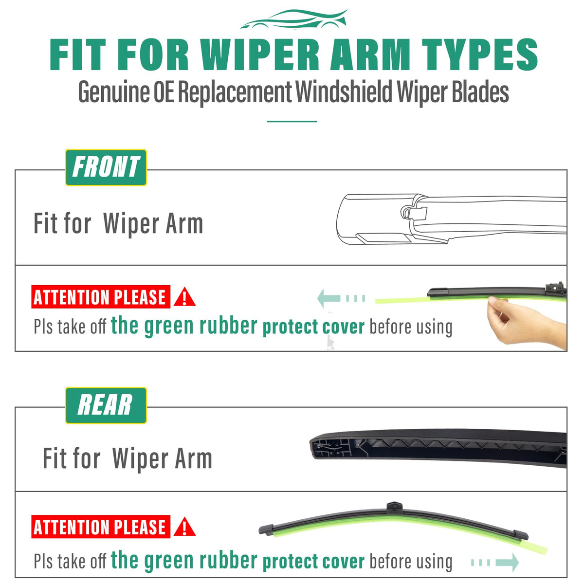 WINDSMILE wipers clearing rain in driving scene for safer, clearer vision