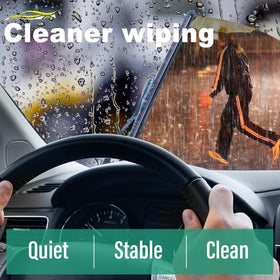 WINDSMILE blades on Highlander in rain demonstrating reliable wiping performance