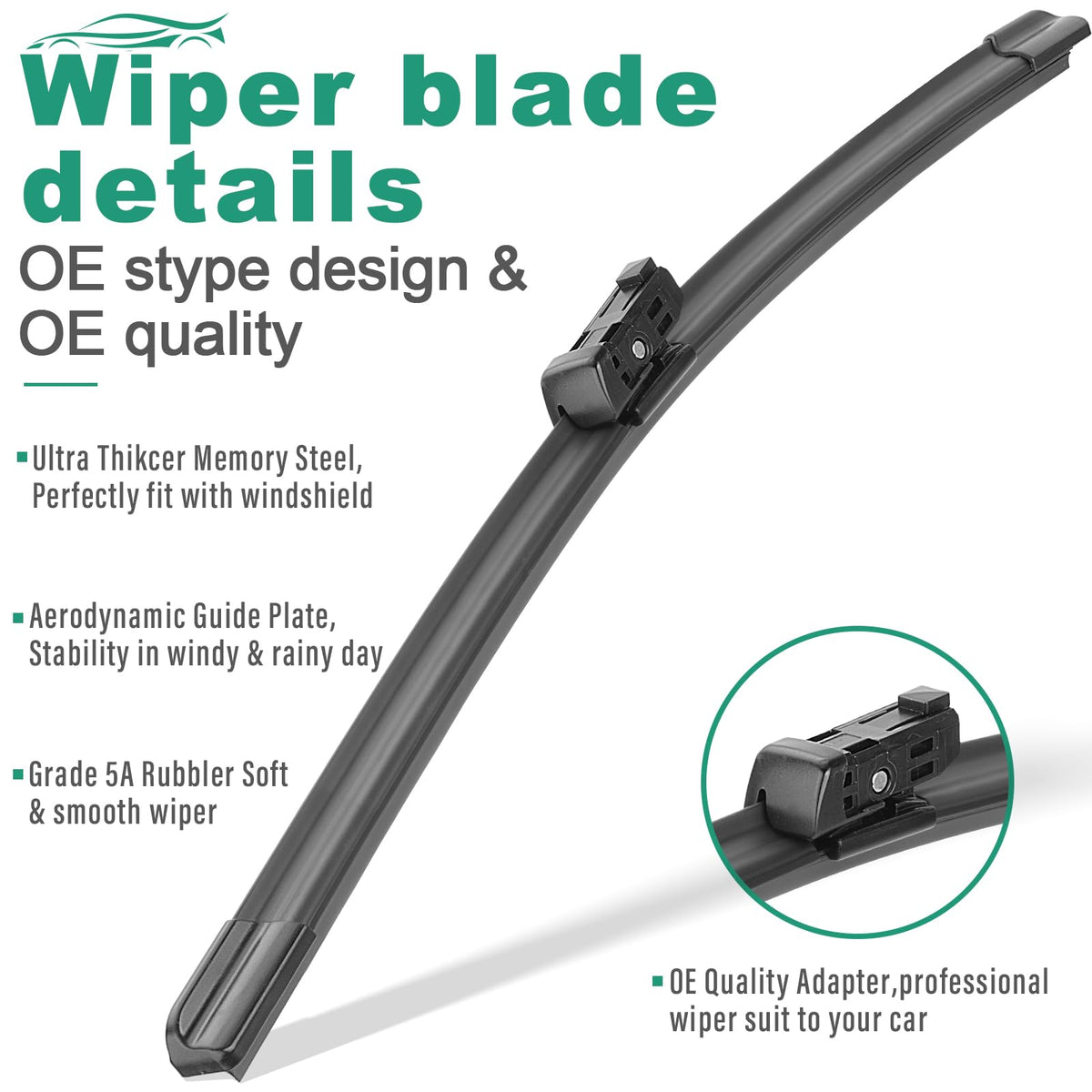 WINDSMILE connector detail showing direct-fit Tesla installation benefit