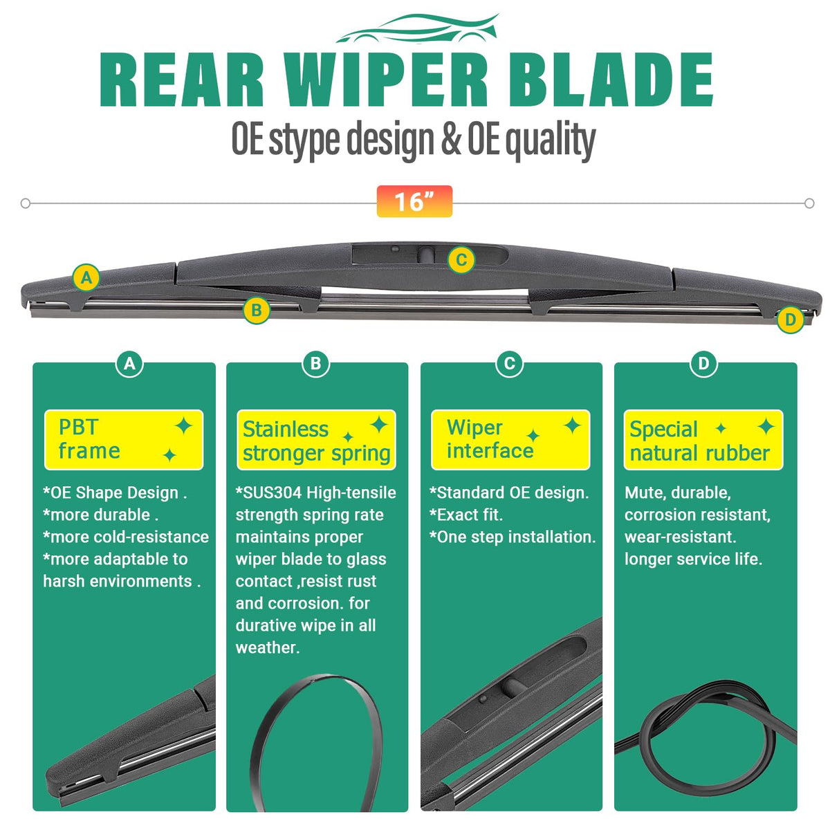 WINDSMILE blade clearing rain on windshield for safer driving