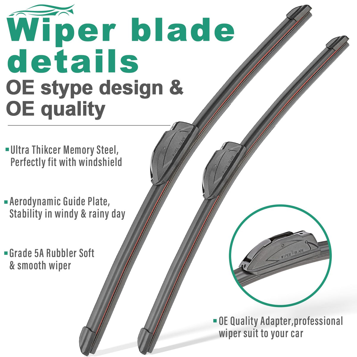WINDSMILE 14-inch passenger blade detail highlighting quiet performance benefit