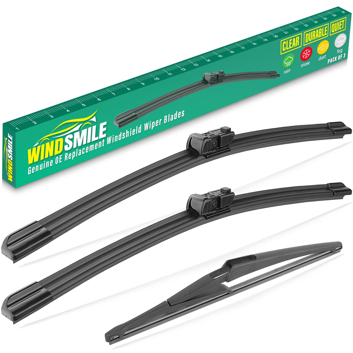 WINDSMILE front packaging showing the 26" and 19" blades and benefits