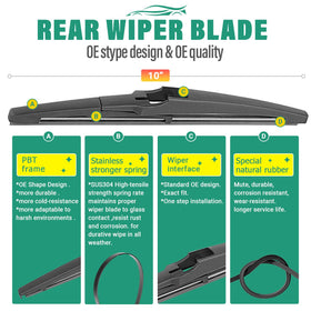 WINDSMILE rear blade on Spark hatchback glass improving rear view