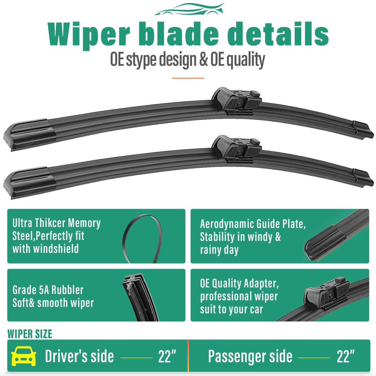 WINDSMILE 12-inch rear blade detail demonstrating compact fit and durability