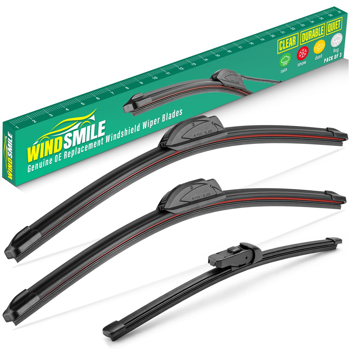 WINDSMILE front packaging showing blade set and fitment benefits