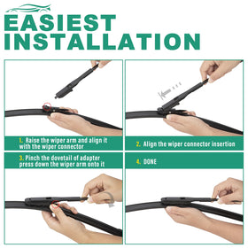 WINDSMILE blades next to measuring tape showing correct Focus sizes