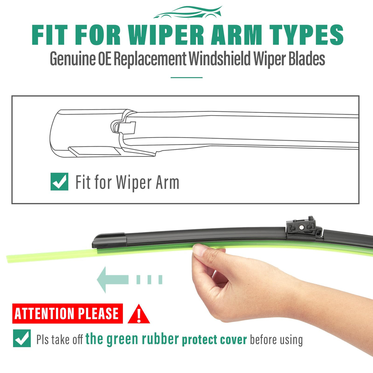 WINDSMILE blade beside ruler showing precise size fitment for easy replacement