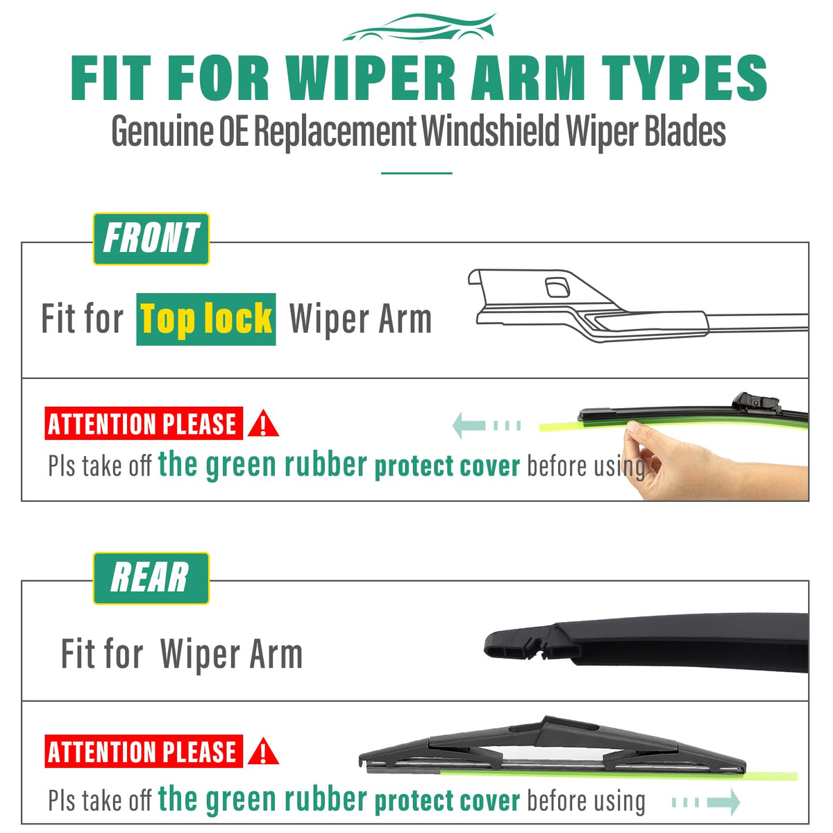 WINDSMILE wipers clearing heavy rain on windshield for safer driving visibility