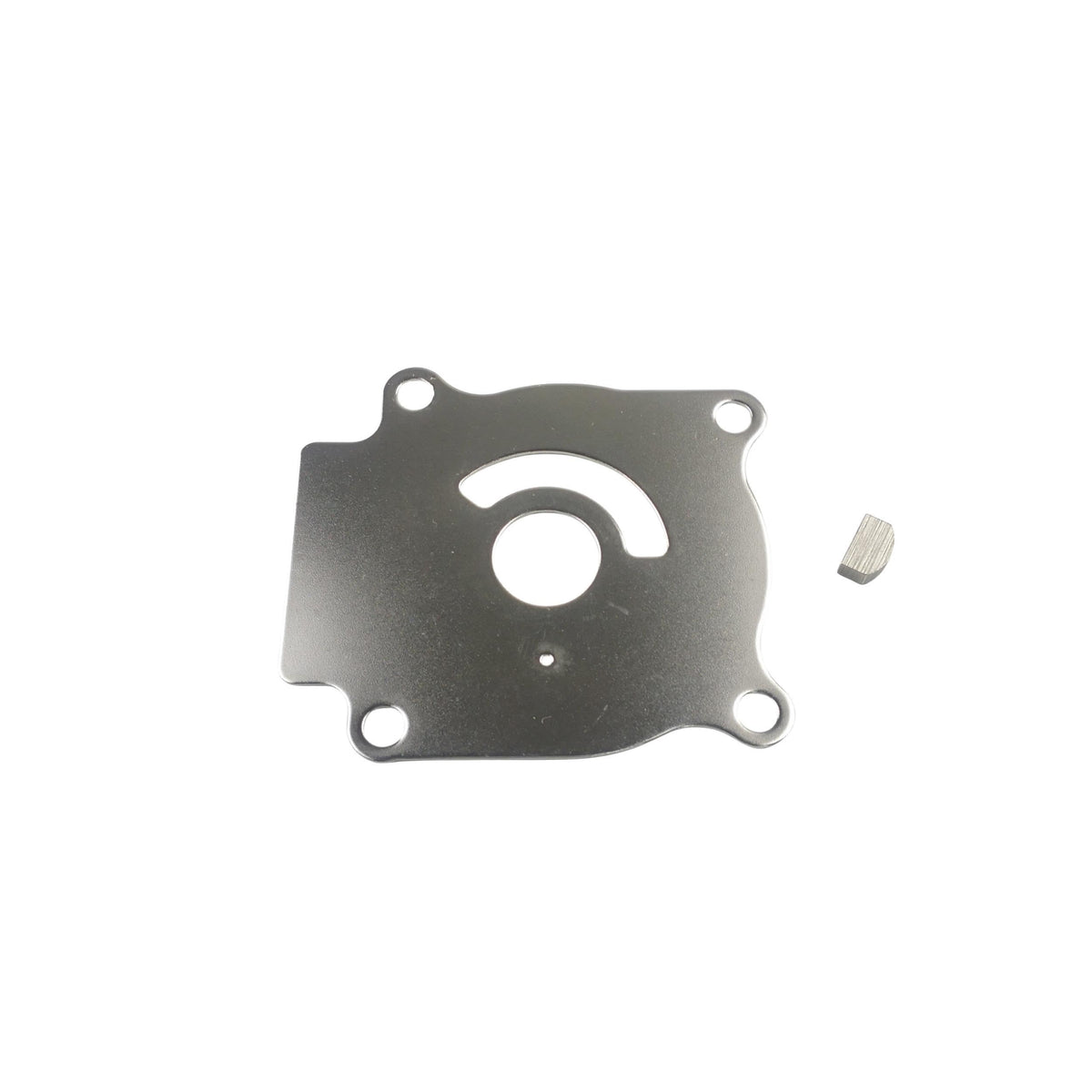 WINGOGO metal drive key beside impeller demonstrating correct fit and secure torque transfer
