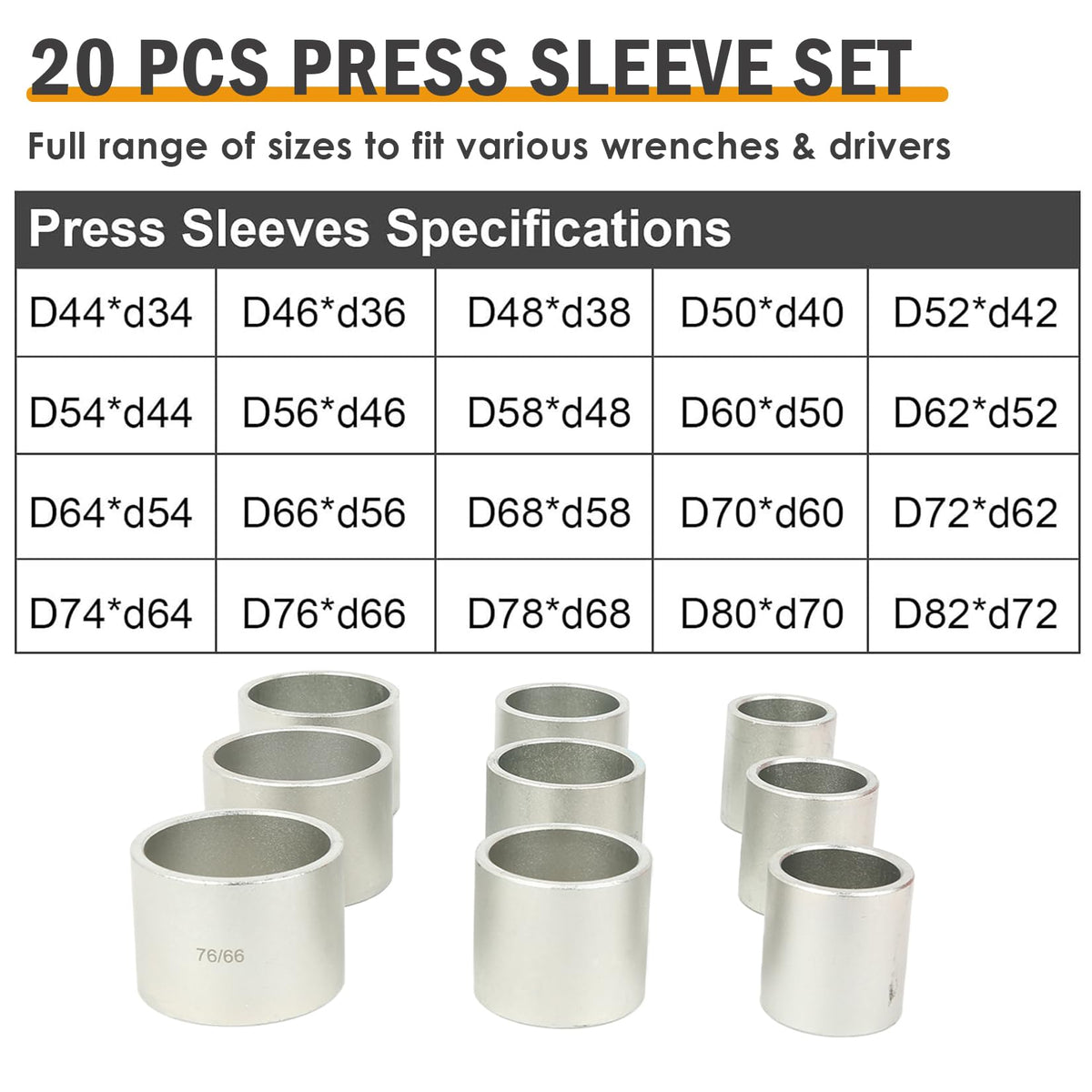 WINMAX closeup of sleeve ID and OD markings improving size selection