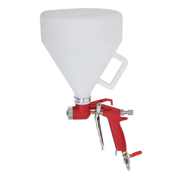 WINMAX TOOLS AUTOMOTIVE front view of texture gun showing hopper and handle for easy control