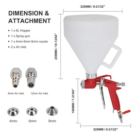 WINMAX TOOLS AUTOMOTIVE close-up of three precision nozzles demonstrating accurate atomization