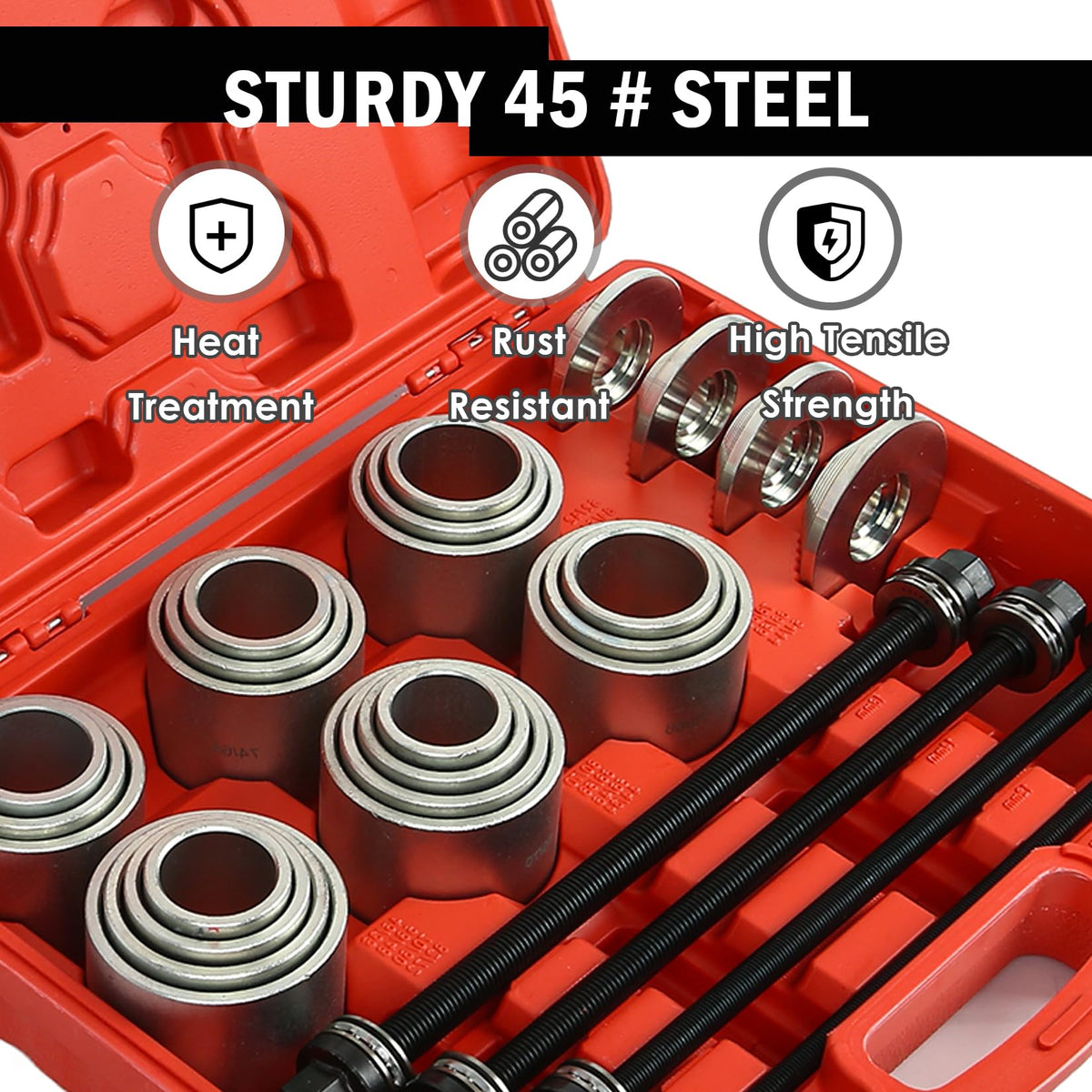 WINMAX spindles and stop discs arranged for efficient assembly benefit
