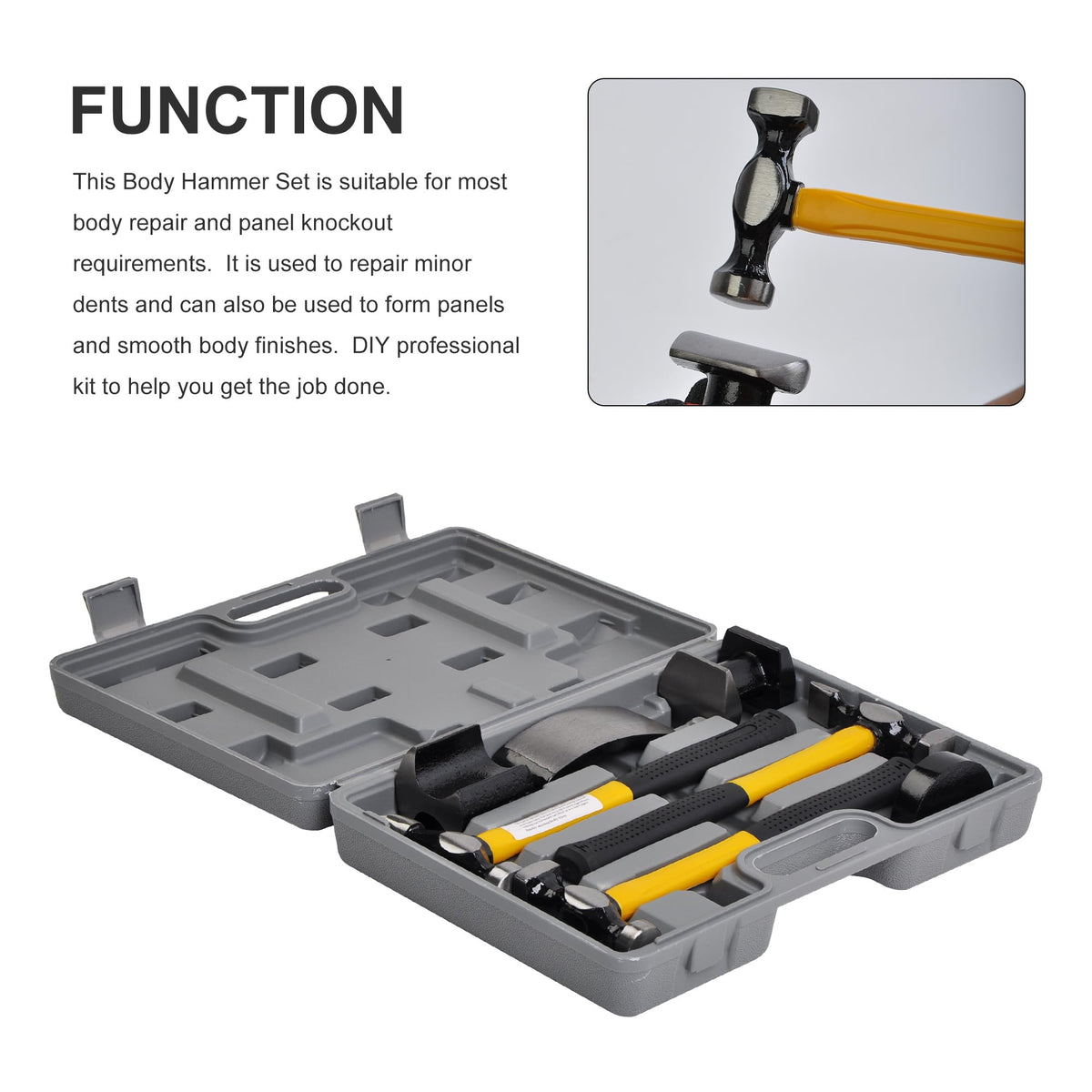 WINMAX TOOLS full tool layout with hammers and dollies offering comprehensive repair coverage