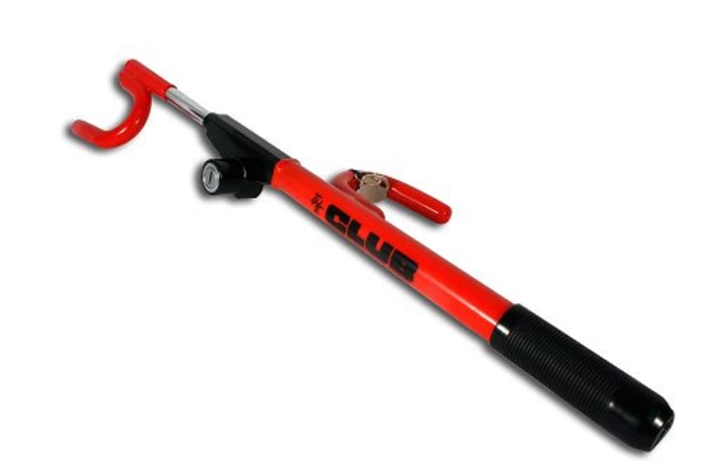 Winner International Club steering wheel lock front view shows visible deterrent and easy install