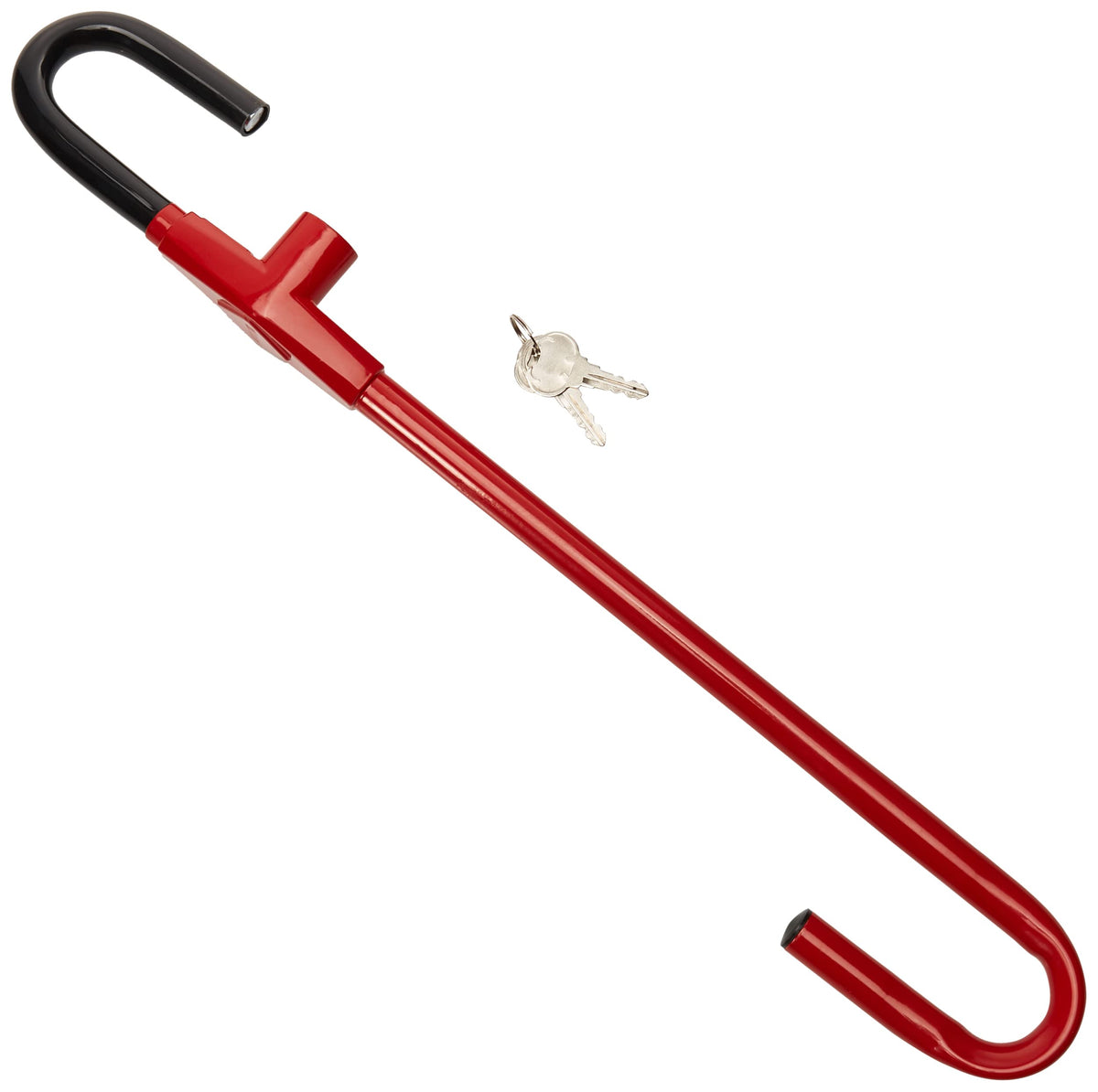 Winner International The Club CL303 front view showing red finish and lock for visible deterrence