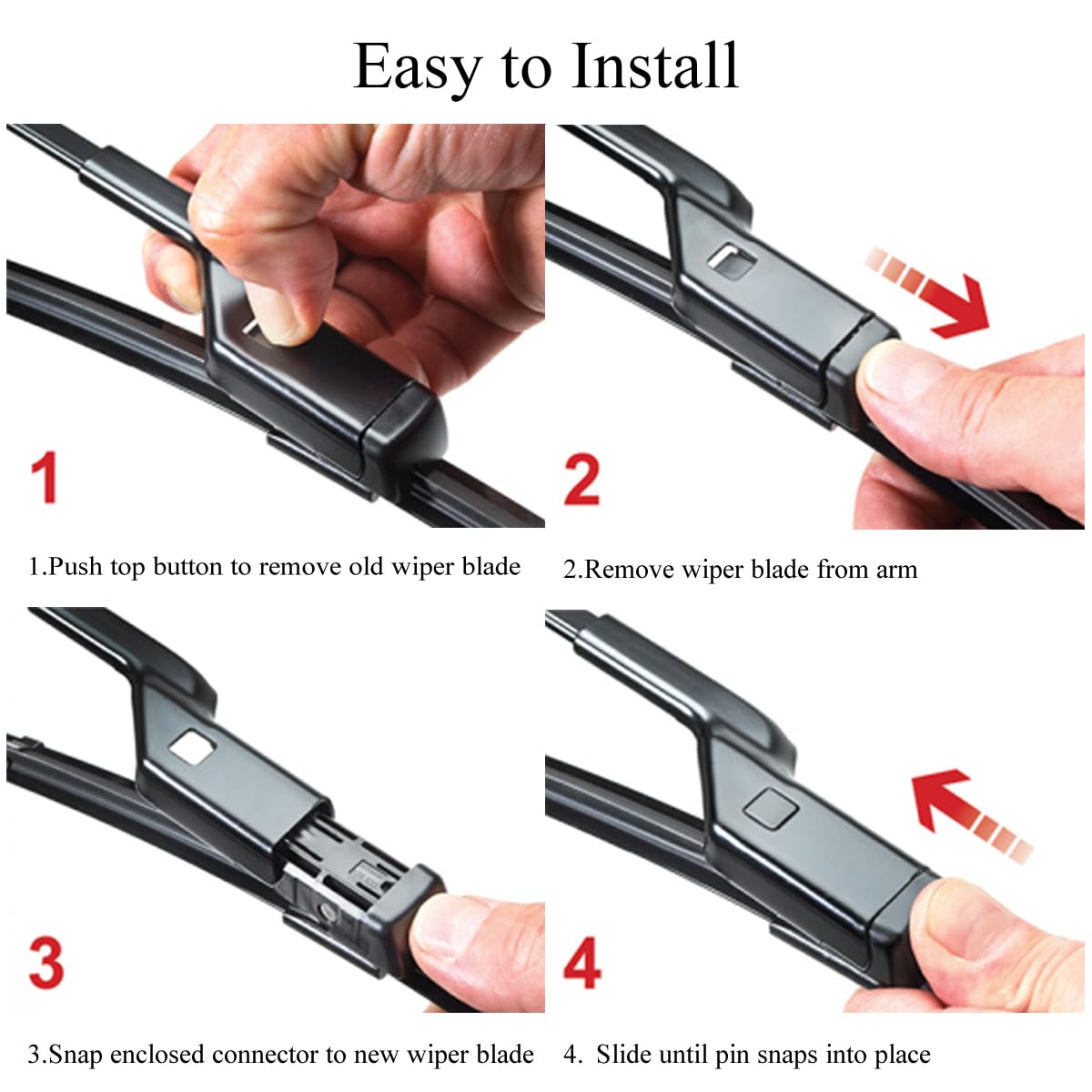 WINNERS 18-inch passenger blade detail highlighting secure connector and coverage