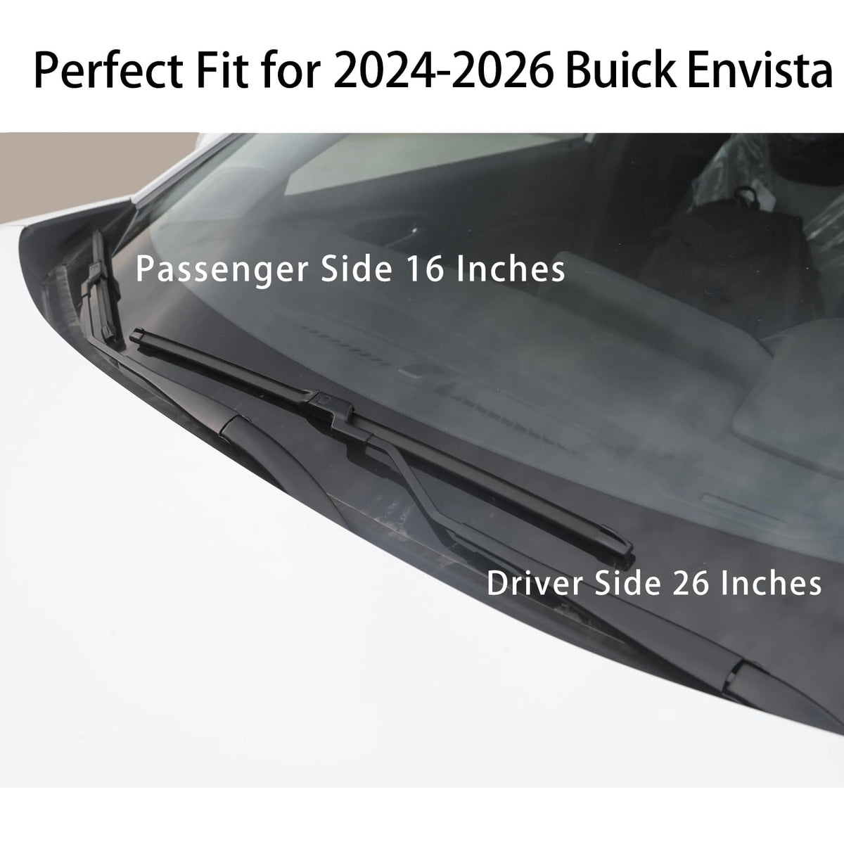 WINNERS blades installed on windshield demonstrating full coverage and clear sight