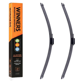 WINNERS front packaging showing 24" and 17" blades, clear fit confirmation