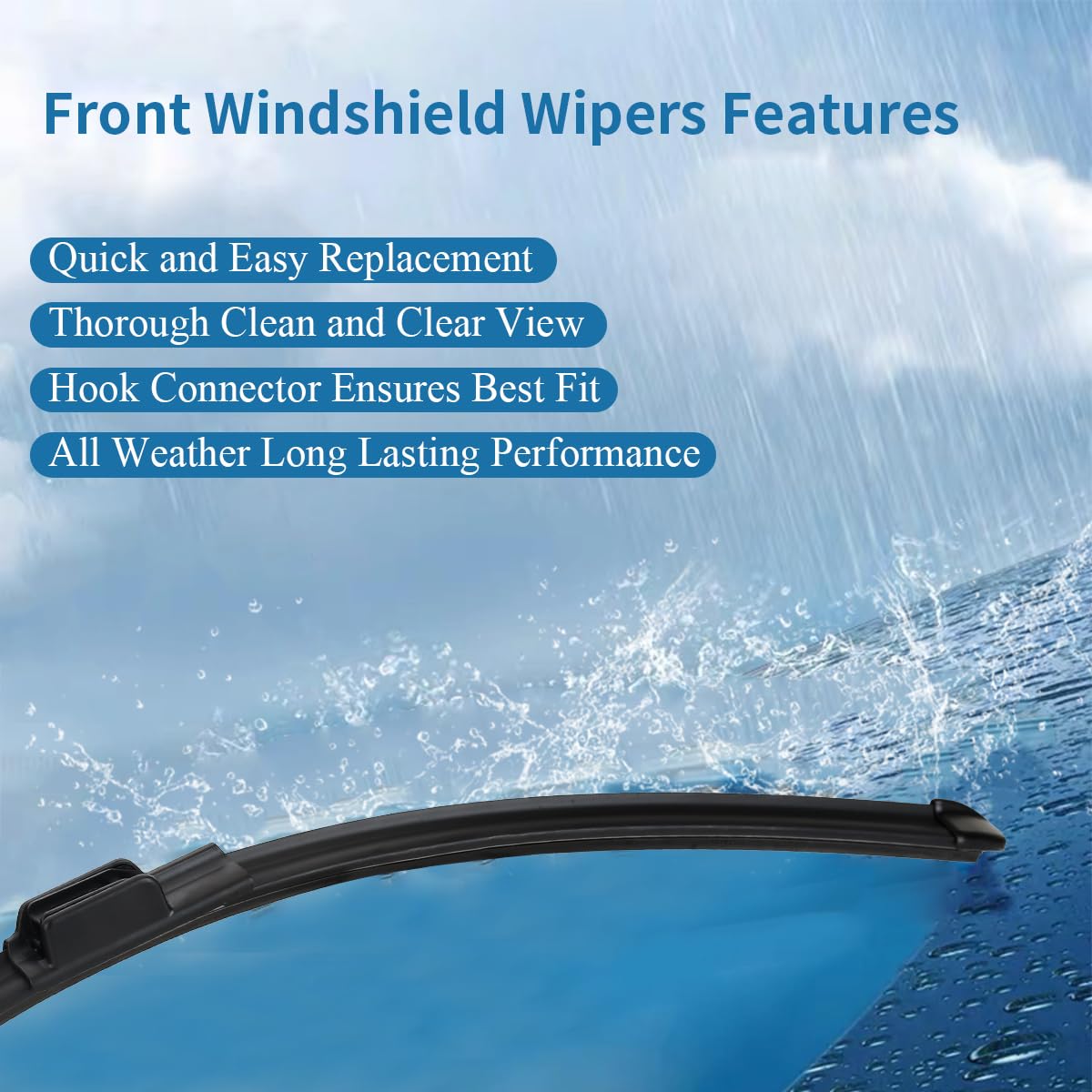 WINNERS blades installed on Honda Accord windshield, restored visibility