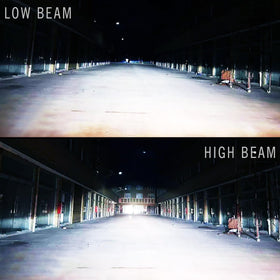WinPower D1S beam pattern on road at night showing focused visibility benefit