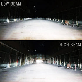 WinPower beam pattern on road at night showing focused illumination