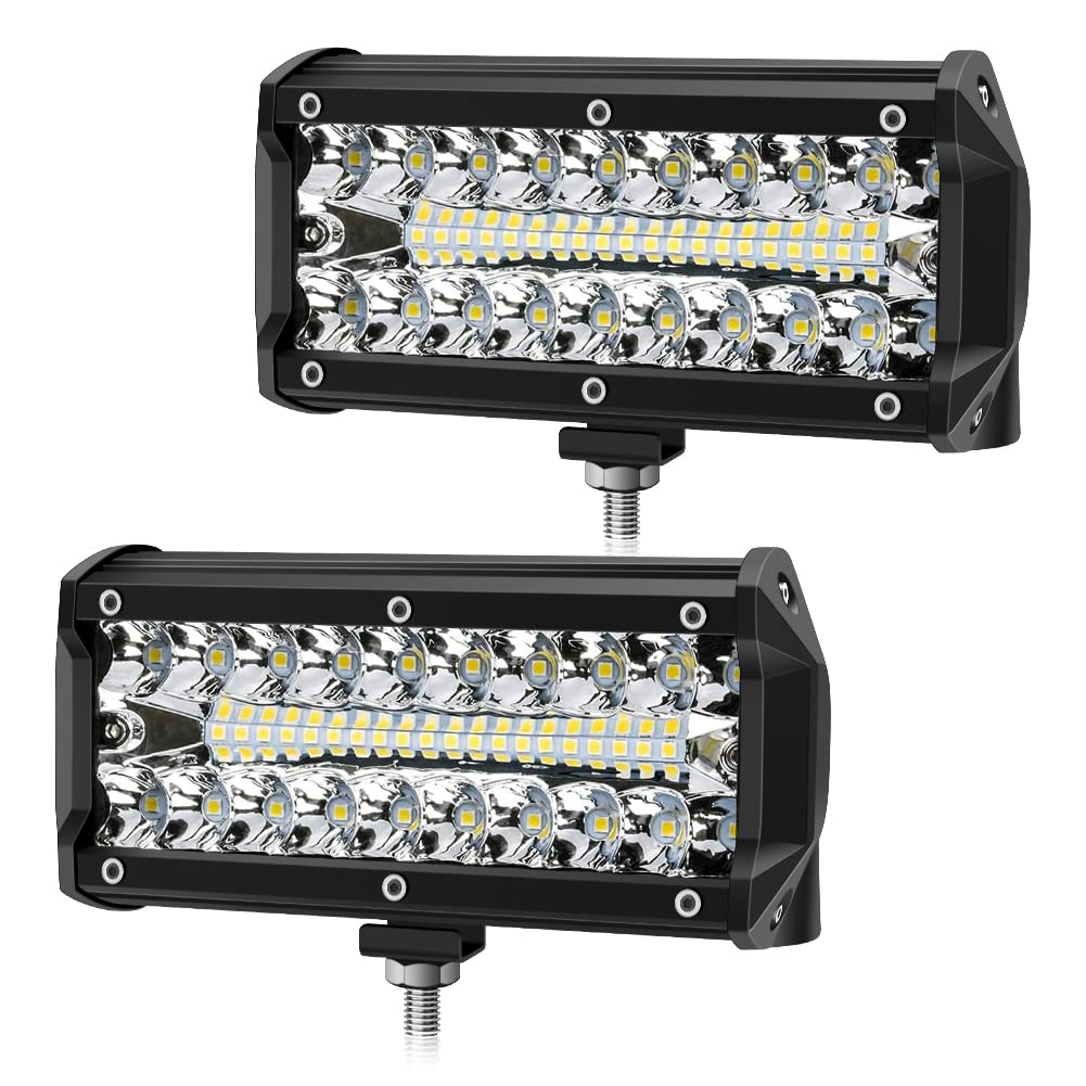 WinPower front view of 7 inch LED bar showing compact rugged design and bright output