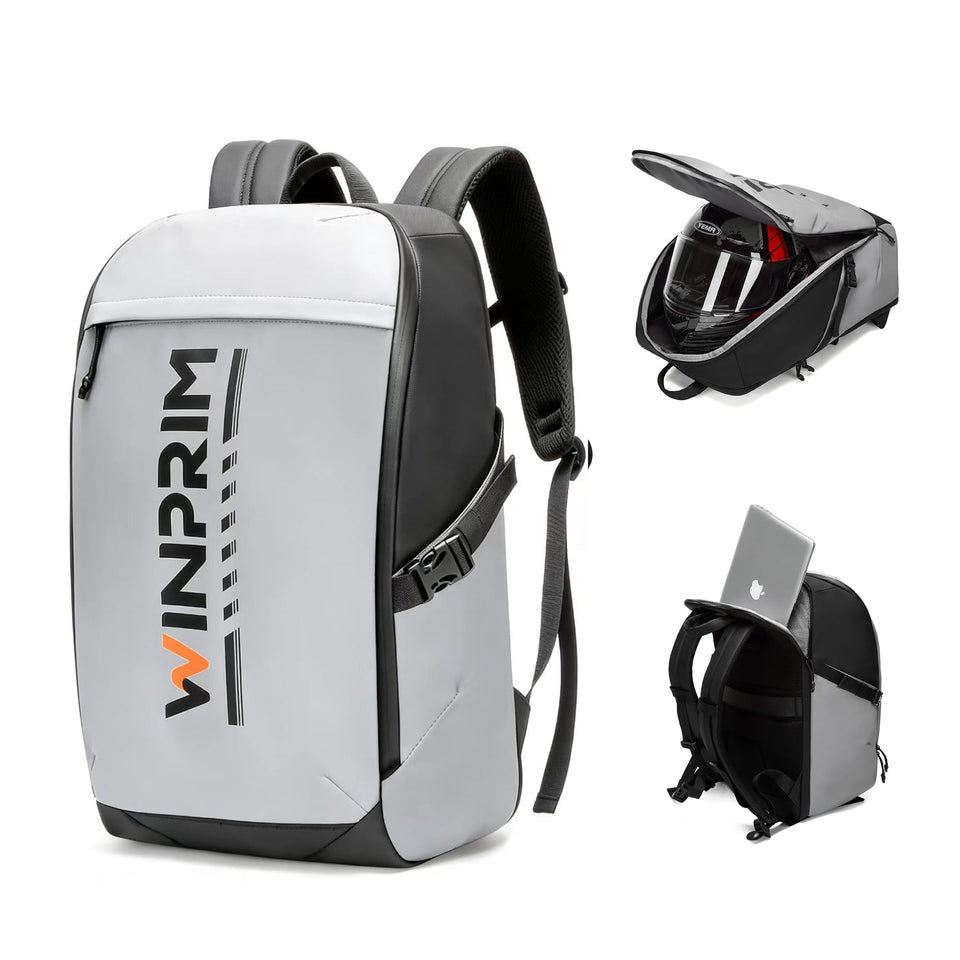 WINPRIM front view showing 40L capacity and organized pockets for commute