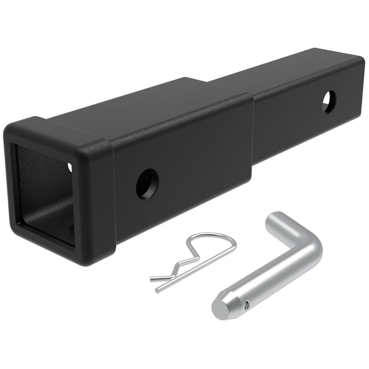WINSBULL front view extender showing 8 inch extension and universal 2 inch fit benefit