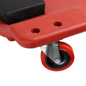 WINTOOLS creeper next to tape measure showing 40-inch length and scale convenience