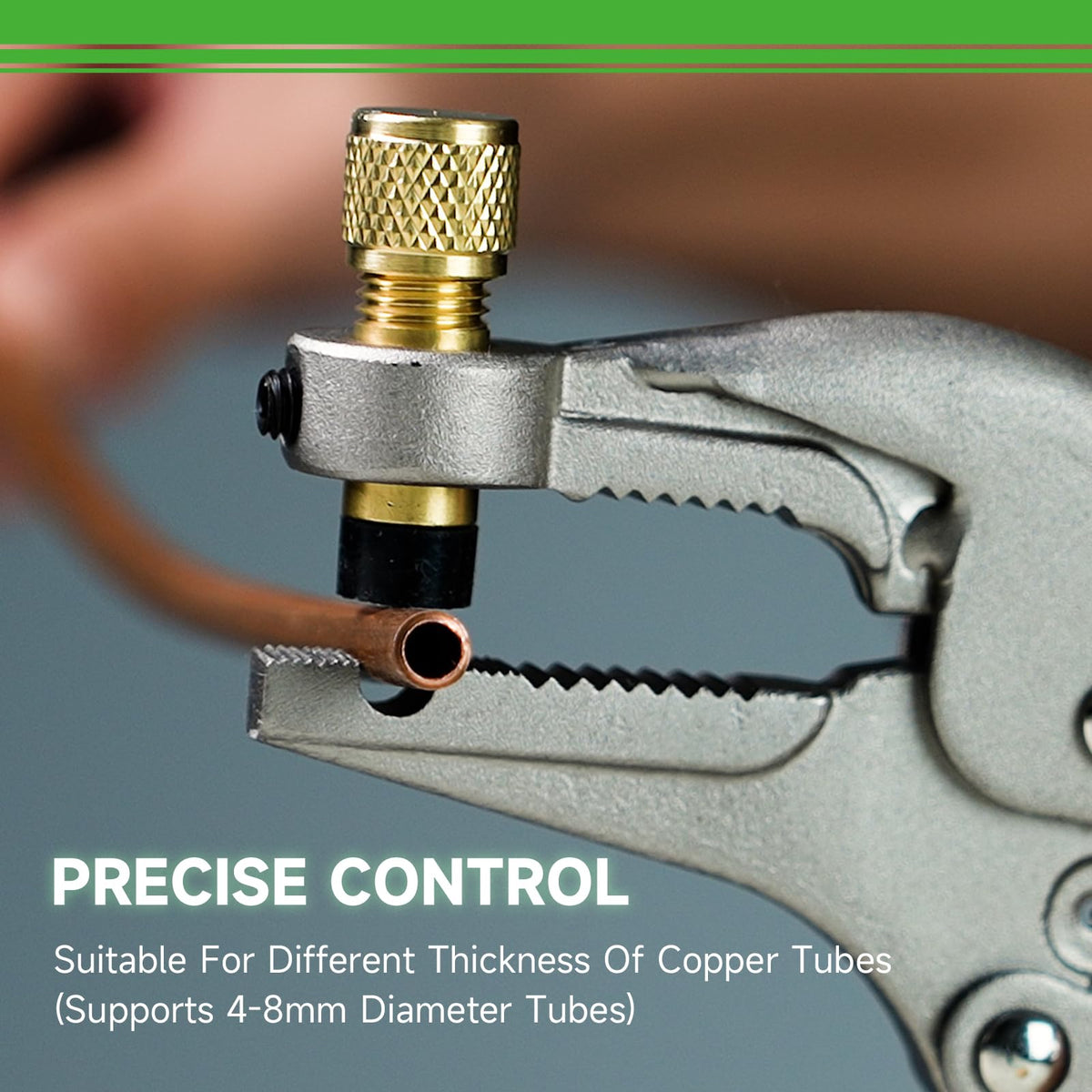 WIPCOOL knurled nut detail showing adjustable fit for 4–8 mm tubing
