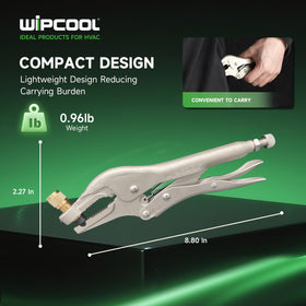WIPCOOL plier piercing a copper tube illustrating efficient refrigerant recovery