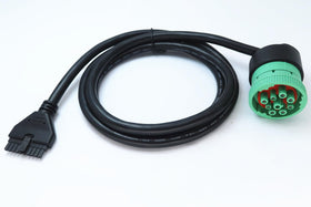 WISDOMHOOD angled J1939 plug close-up for easier installation in tight spaces