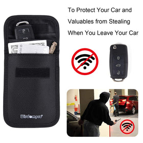 Wisdompro pouch inside a purse with keys illustrating everyday security benefit