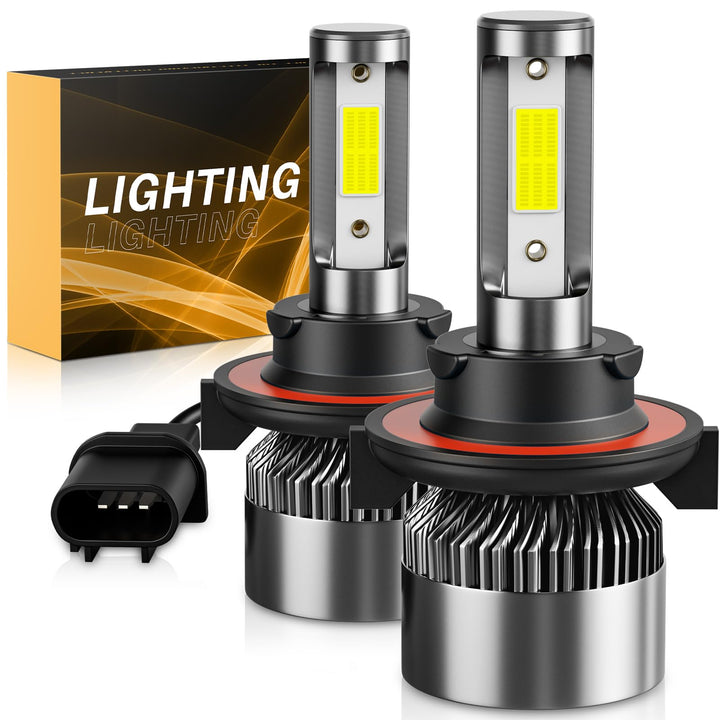 WISONDAP front view of H13/9008 bulbs showing bright clean design and easy fitment