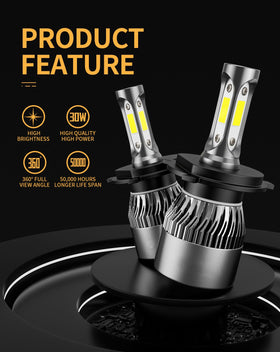 WISONDAP bulb installed in headlight demonstrating plug-and-play fitment benefit