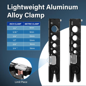 Wisscool inch and metric clamp bars display for versatile sizing benefit