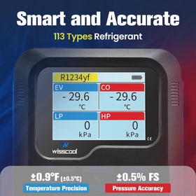 Wisscool close-up controls and color LED display for clearer diagnostics
