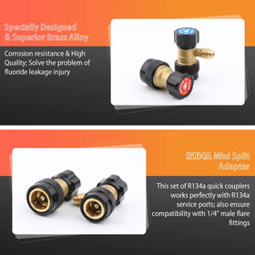 Wisscool 1/4" SAE male flare fitting ready to connect to manifold gauges reliably