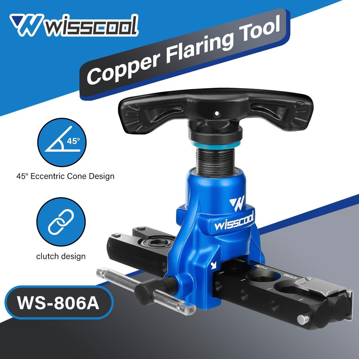Wisscool close-up of hardened eccentric cone demonstrating smooth metal flow for cleaner flares