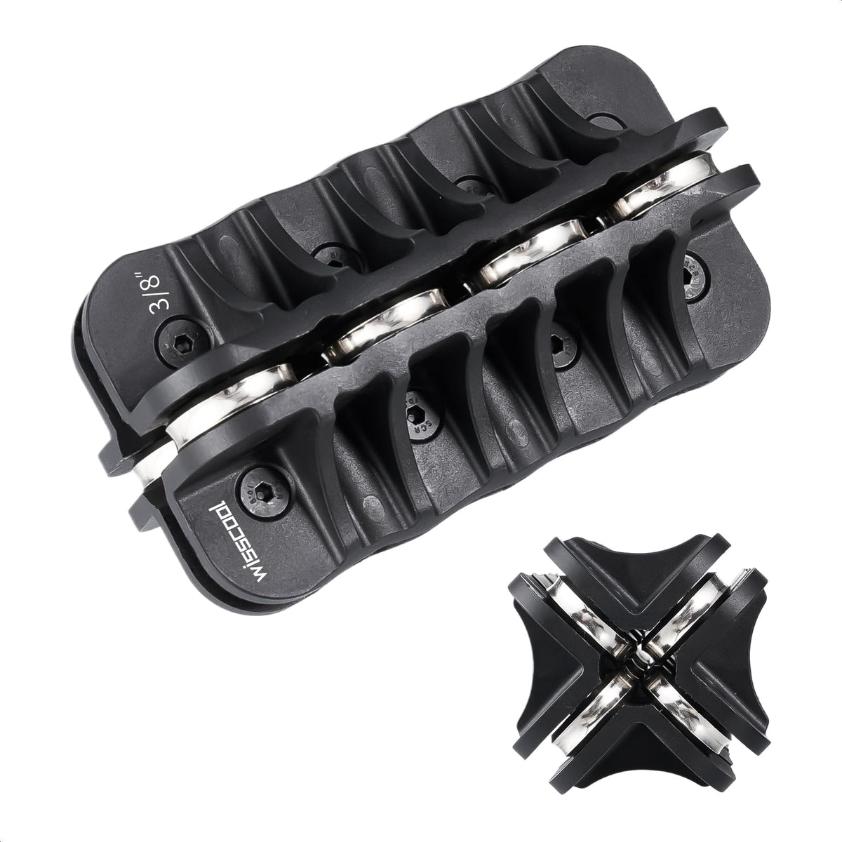 Wisscool front view of straightener showing compact grip and rollers for easier handling