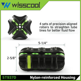 Wisscool anti-slip grip and label close-up showing secure handling and durable build