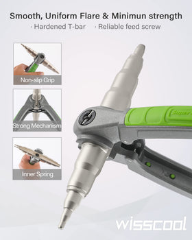 Wisscool thickened non-slip handles close-up offering improved grip and reduced hand fatigue