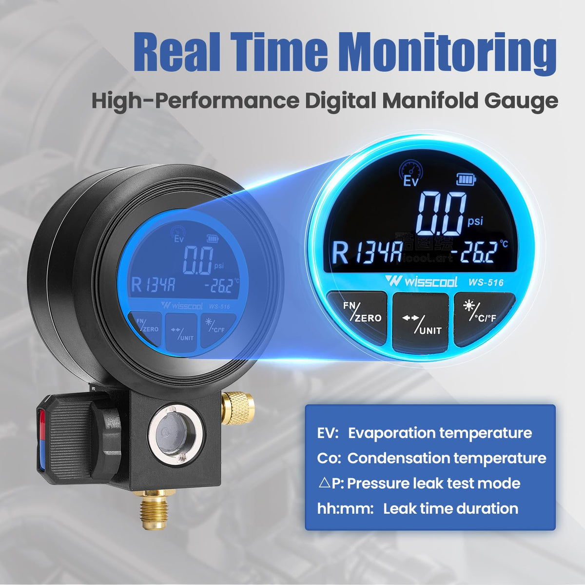 WISSCOOL pressure sensor closeup highlighting precise acquisition and reliability