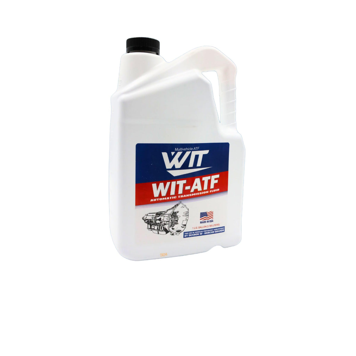 WIT WHATEVER IT TAKES transmission parts front bottle view showing label and vehicle compatibility benefits