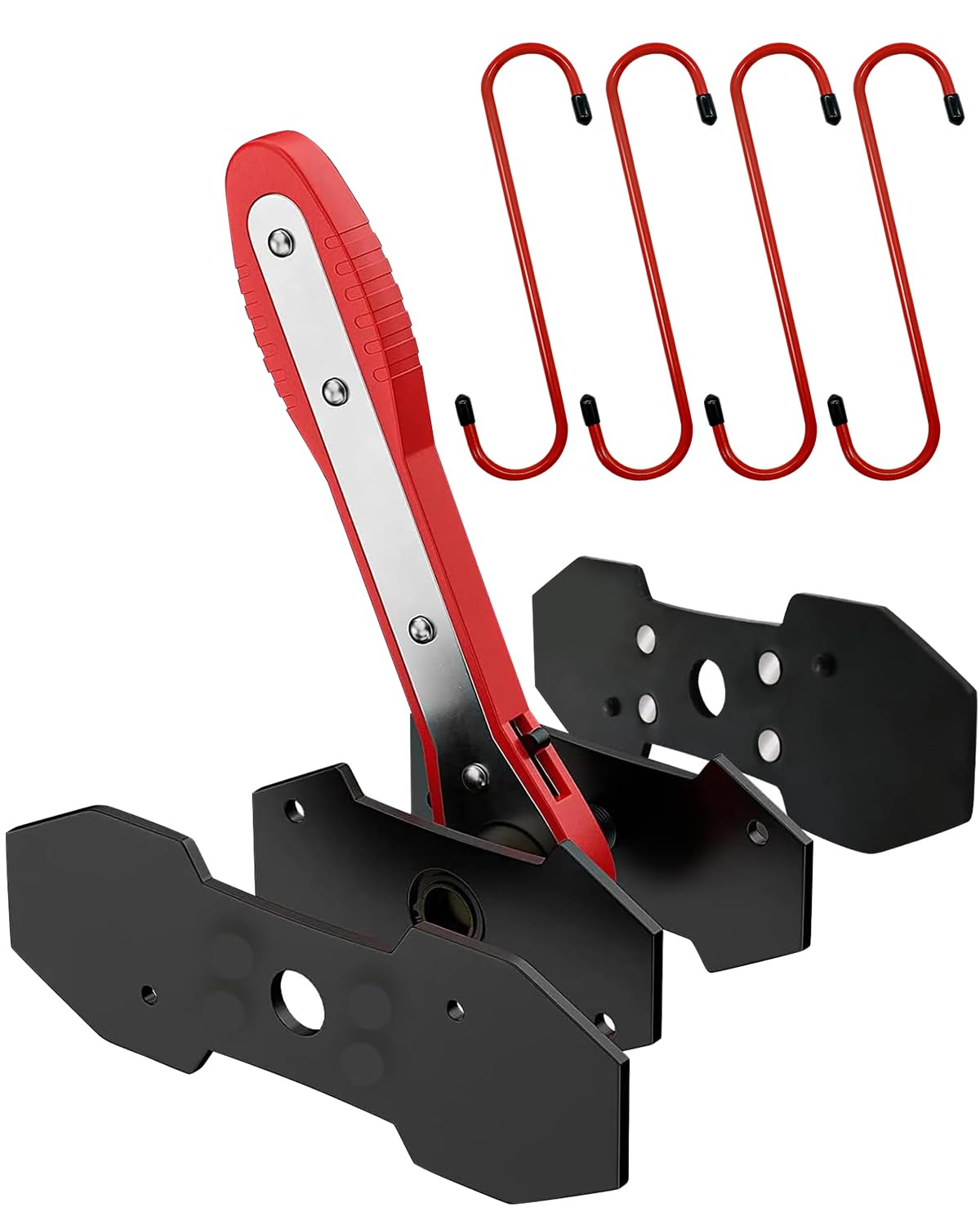 Witaxima front view of caliper press showcasing compact build and red finish