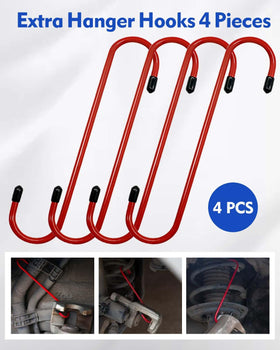 Witaxima rubber-tipped hanger hooks holding caliper to protect paint