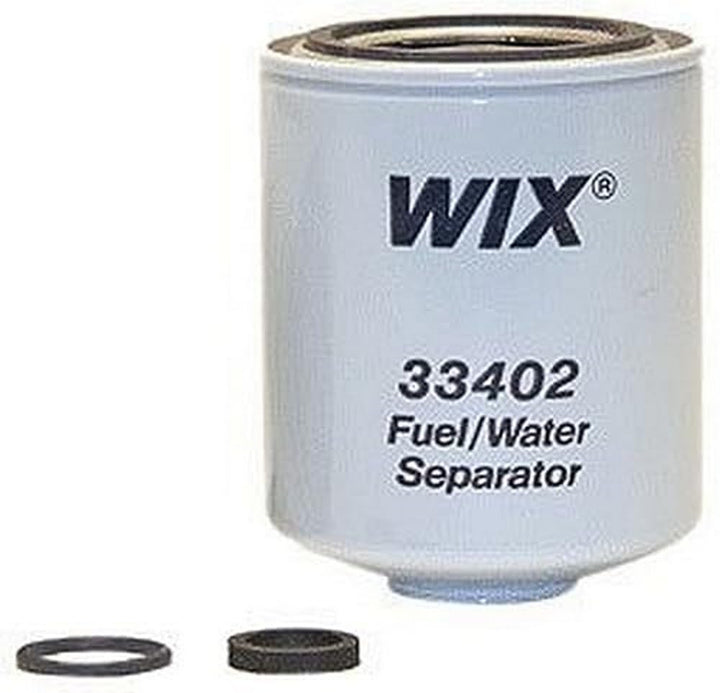 WIX 33402 front view showing filter and label, ensuring proper fit and protection