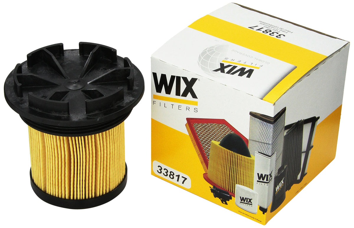 WIX 33817 front view showing canister and gasket for reliable filtration